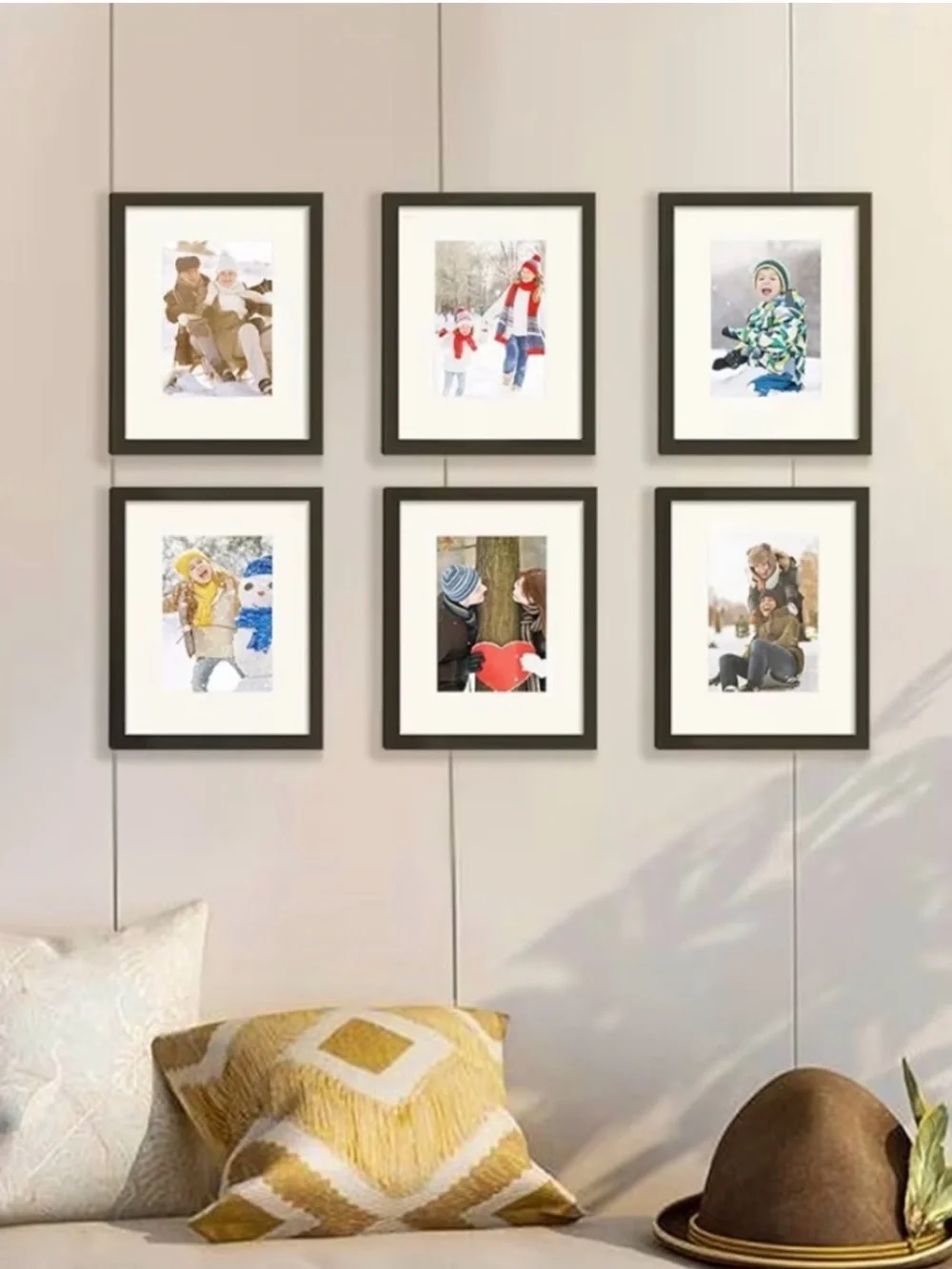 Set of 2 Black 8x10 Picture Frames with Mat | Displays 5x7 or 8x10 Photos